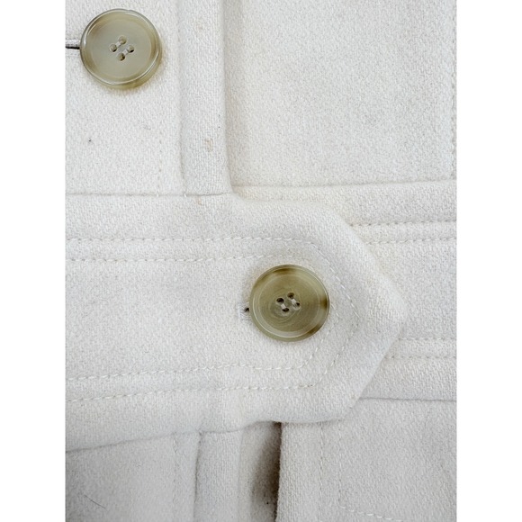 J .Crew Cream Wool Classic Lady Trench Peacoat Mid-Length 4 Vintage - Picture 10 of 16